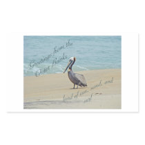 Greetings From Outer Banks OBX NC Rectangular Stickers