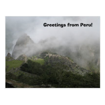 Greetings from Peru postcard