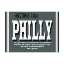 Greetings from Philly Postcard