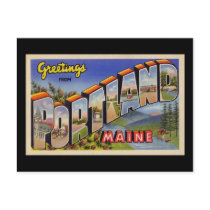Greetings from Portland Maine Postcard
