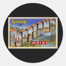Greetings from Portland Maine Stickers