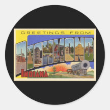 Greetings from Richmond Indiana Sticker