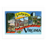 Greetings from Roanoke, Virginia! Retro Post Card