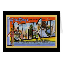Greetings from Santa Cruz California Greeting Cards