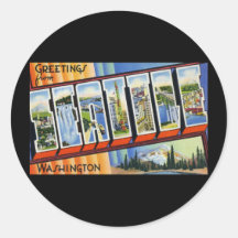 Greetings from Seattle Washington Sticker