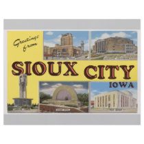Greetings From Sioux City Iowa, Vintage Flyer Design