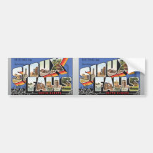 Greetings From Sioux Falls South Dakota, Vintage Bumper Sticker