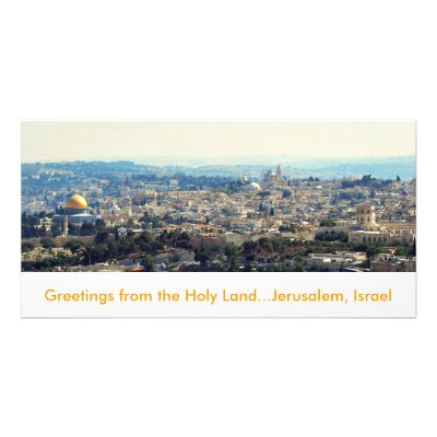 Greetings from the Holy Land, Jersalem card Photo Greeting Card by nwillens