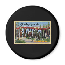 Greetings from the Redwoods of California Fridge Magnet