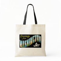 Greetings from Washington D.C.!  Vintage Post Card Tote Bag