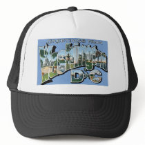 Greetings from Washington D.C.! Vintage Post Card Mesh Hats
