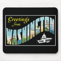 Greetings from Washington D.C.!  Vintage Post Card Mousepads
