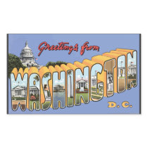 Greetings From Washington D.C., Vintage Rectangle Stickers