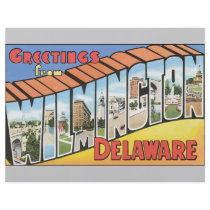 Greetings From Wilmington Delaware, Vintage Flyer Design