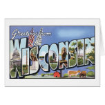 Greetings From Wisconsin Vintage Postcard
