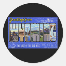 Greetings from Wyoming Stickers