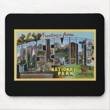 Greetings From Yosemite National Park Mousepads