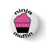 Greg the Ninja Muffin Pinback Buttons