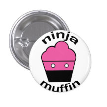 Greg the Ninja Muffin Pinback Buttons