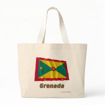 Grenada Waving Flag with Name Canvas Bag