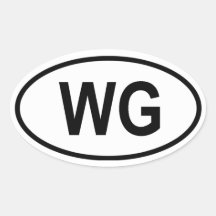Grenada "WG" Oval Stickers