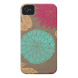 Grenade et impression florale de Teal Coque iPhone 4 Case-Mate