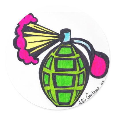 Grenade Perfume stickers by Punkscrapper