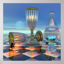 Grendeenian Moon Wine Print