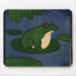 Grenouille - ancienne, illustration de livre color tapis de souris