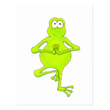 Grenouille d'arbre de yoga cartes postales