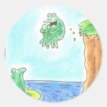 Grenouille de boulet de canon adhésifs ronds