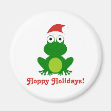 Grenouille de houblon de Père Noël de vacances Magnets