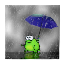 Grenouille de jour pluvieux carreau