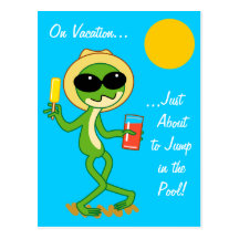 Grenouille de vacances carte postale
