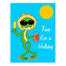 Grenouille de vacances carte postale