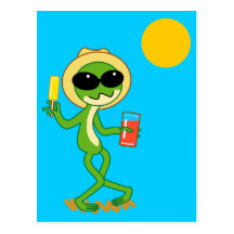 Grenouille de vacances carte postale