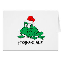 Grenouille drôle de Noël Cartes