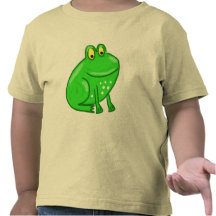 Grenouille mignonne de bande dessinée t-shirts