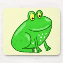 Grenouille mignonne de bande dessinée tapis de souris