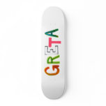 Greta fun colorful word art gifts for Greta-lovers Skate Board Decks