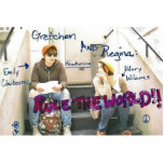 Gretchen & Regina Magnet SAVE THE DATE! photo sculptures