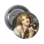 Greuze Papillon/Phalene "Fidelity" Pinback Buttons