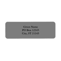 Grey 808080 return address labels