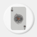 Grey Ace of Spade Chicken Magnet
