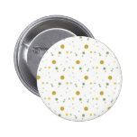 Grey and Orange Polka Dots Pinback Button