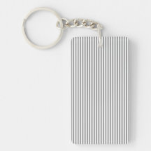 Grey and White Stripes Keychains