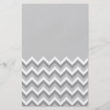 Grey and White Zig Zag Pattern. Part Plain Grey. Full Colour Flyer