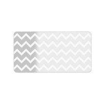 Grey and White Zigzag Stripes. Address Label