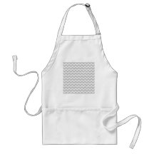 Grey and White Zigzag Stripes. Aprons