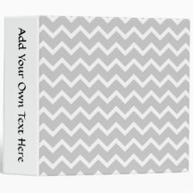 Grey and White Zigzag Stripes. Binders
